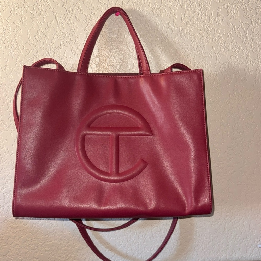 Telfar oxblood medium bag